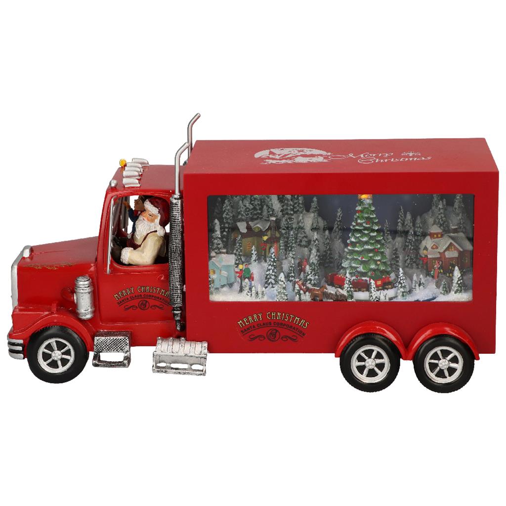 TIMSTOR Camion Musicale LED Babbo Natale Decorazione Natalizia 32,5cm