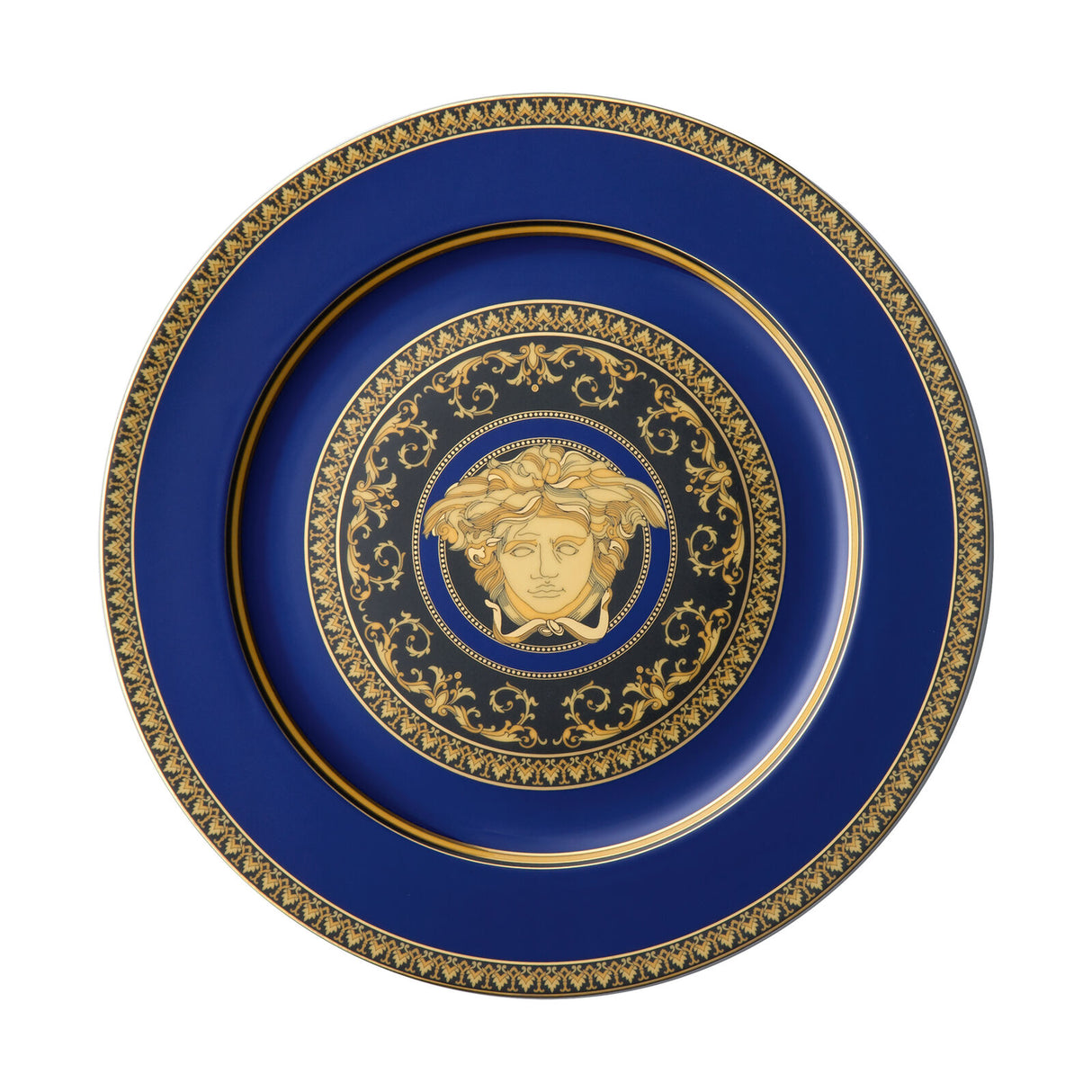 VERSACE Medusa Blau Piatto Segnaposto 30cm Blu Porcellana