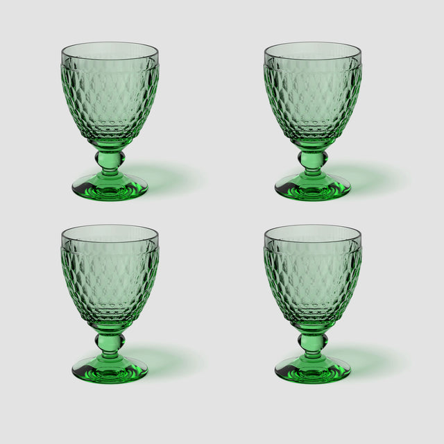 VILLEROY & BOCH Boston Coloured Verde Calice Acqua Set 4 Pezzi 250ml Cristallo