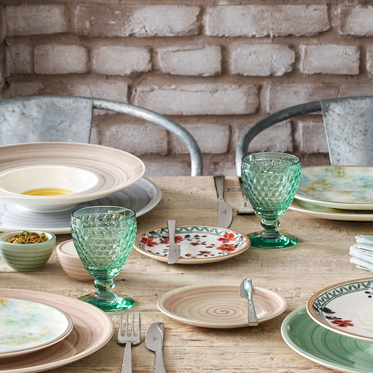 VILLEROY & BOCH Boston Coloured Verde Calice Acqua Set 4 Pezzi 250ml Cristallo