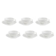 LA PORCELLANA BIANCA Romeo Tazza Tè con Piattino Set 6 Pezzi 180ml Bianco Porcellana