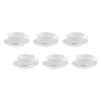 LA PORCELLANA BIANCA Romeo Tazza Caffè con Piattino Set 6 Pezzi 90ml Bianco Porcellana