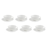 LA PORCELLANA BIANCA Romeo Tazza Caffè con Piattino Set 6 Pezzi 90ml Bianco Porcellana