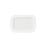 LA PORCELLANA BIANCA Giulietta Vassoio Rettangolare Traforato 31x22cm Bianco Porcellana