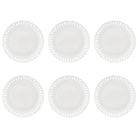 LA PORCELLANA BIANCA Giulietta Piatto Piano Set 6 Pezzi 28cm Bianco Porcellana