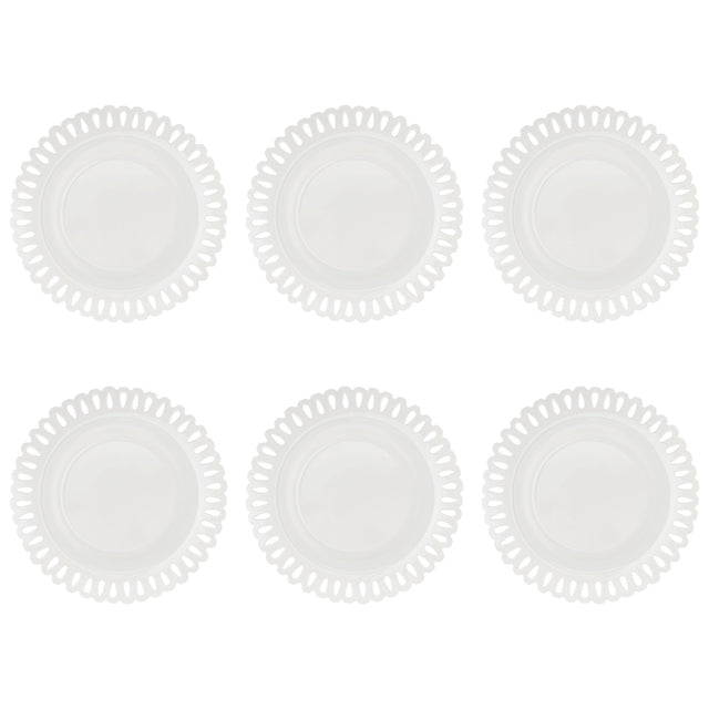 LA PORCELLANA BIANCA Giulietta Piatto Piano Set 6 Pezzi 28cm Bianco Porcellana