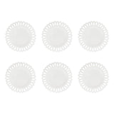 LA PORCELLANA BIANCA Giulietta Piatto Frutta Set 6 Pezzi 21cm Bianco Porcellana