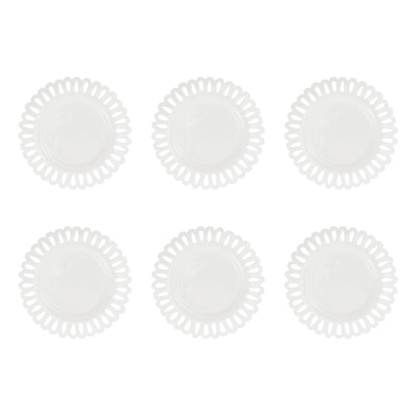 LA PORCELLANA BIANCA Giulietta Piatto Frutta Set 6 Pezzi 21cm Bianco Porcellana