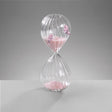MASCAGNI CASA Clessidra con Uccellini 16cm 10 Minuti Rosa Vetro
