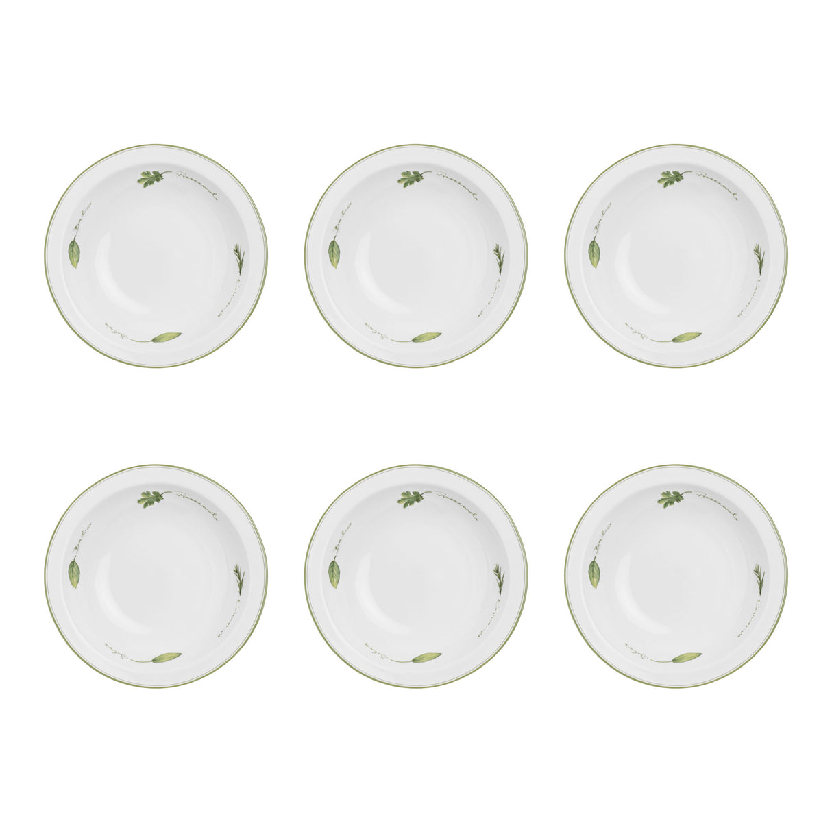 LA PORCELLANA BIANCA Coltivia Piatto Fondo Set 6 Pezzi 21cm Porcellana
