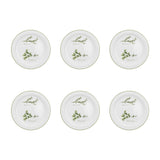 LA PORCELLANA BIANCA Coltivia Piatto Frutta Set 6 Pezzi 20cm Porcellana