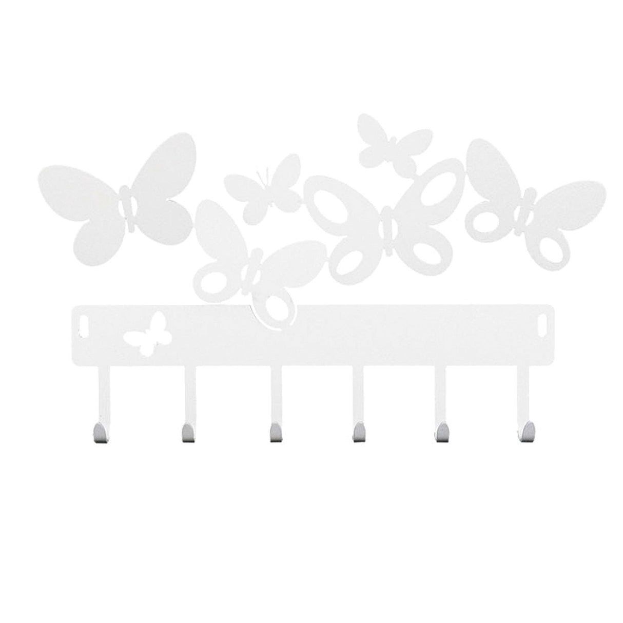 ARTI & MESTIERI Portachiavi Moderno da Parete "Butterfly" Bianco