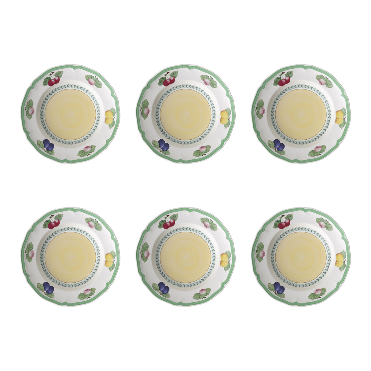 VILLEROY & BOCH French Garden Fleurence Piatto Fondo Set 6 Pezzi 23cm Porcellana