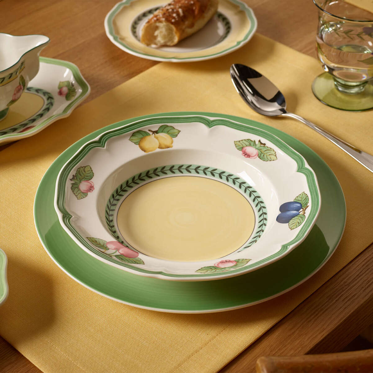 VILLEROY & BOCH French Garden Fleurence Piatto Fondo Set 6 Pezzi 23cm Porcellana