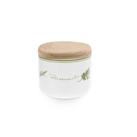 LA PORCELLANA BIANCA Coltivia Zuccheriera con Coperchio in Legno 350ml Porcellana