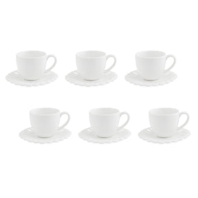Set 6 tazze caffè Giulietta La Porcellana Bianca in porcellana bianca 100 ml