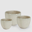 EDG Enzo De Gasperi Vaso Porta Piante Glaze in Ceramica Piccolo 23x28cm Avorio