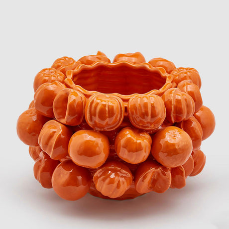 EDG Enzo De Gasperi Vaso Chakra Mandarini Grande 38 Frutti 22x31cm Arancio