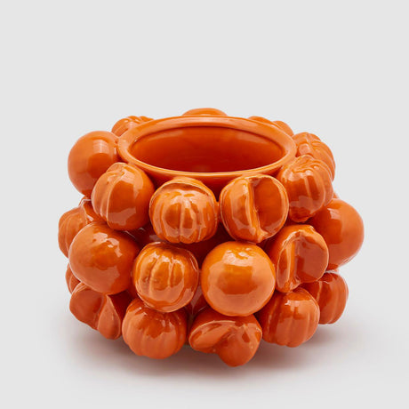 EDG Enzo De Gasperi Vaso Chakra Mandarini Piccolo 30 Frutti 19x28cm Arancio