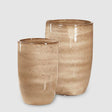 EDG Enzo De Gasperi Vaso Porta Piante Glaze in Ceramica Grande 80x50cm Sabbia