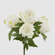 EDG Enzo De Gasperi Mazzo Peonie Artificiali 5 Fiori 48cm Bianco