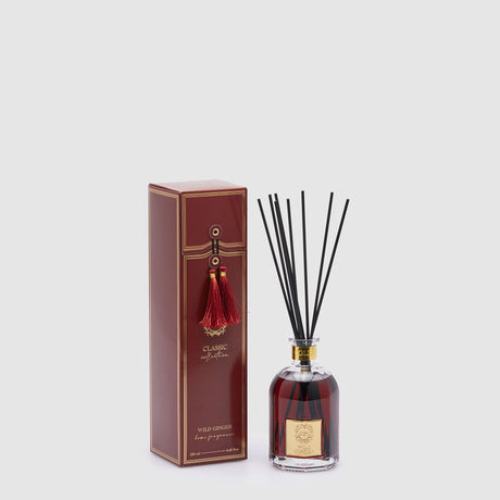 EDG Enzo De Gasperi Profumatore Diffusore con Bastoncini Bottiglia Classic 250ml Rosso Wild Ginger