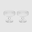 EDG Enzo De Gasperi Ciotola Coppa Righe Set 2 Pezzi 10x12cm Trasparente Vetro