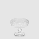 EDG Enzo De Gasperi Ciotola Coppa Righe Set 2 Pezzi 10x12cm Trasparente Vetro