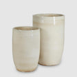 EDG Enzo De Gasperi Vaso Porta Piante Glaze in Ceramica Piccolo 63x40cm Avorio