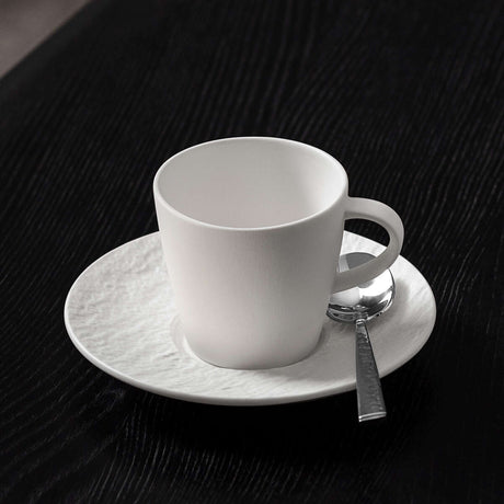 VILLEROY & BOCH Manufacture Rock Tazza Espresso 60ml con Piattino 12cm Bianco Porcellana