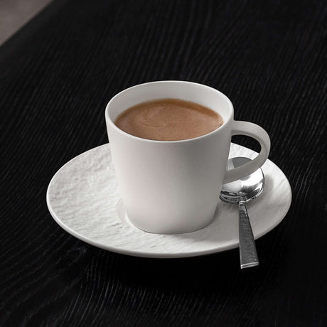 VILLEROY & BOCH Manufacture Rock Tazza Espresso 60ml con Piattino 12cm Bianco Porcellana