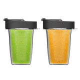 MAGIMIX Set 2 Contenitori Tazze 400ml Shaker Adatto a Spremiagrumi