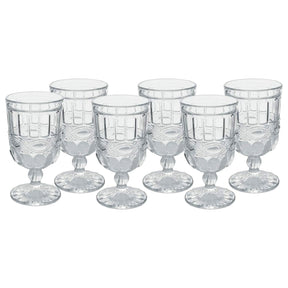Set 6 calici acqua Nobilis Villa D'Este in vetro lavorato 275 ml