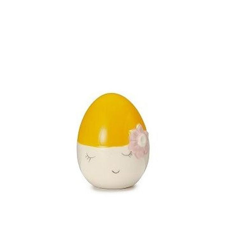 PALAIS ROYAL Uovo Ovetto Viso 9cm Arancio Ceramica