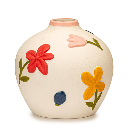 PALAIS ROYAL Vaso Decorazione Fiori 16x14cm Color Avorio Ceramica