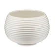 PALAIS ROYAL Vaso Porta Piante Righe 35x22cm Bianco Ceramica