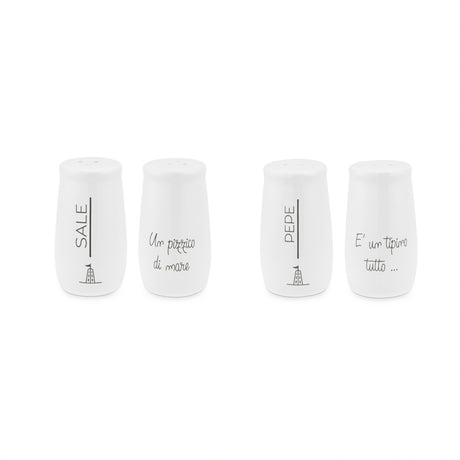 LA PORCELLANA BIANCA Gli Onesti Set Sale e Pepe 58ml Bianco Porcellana