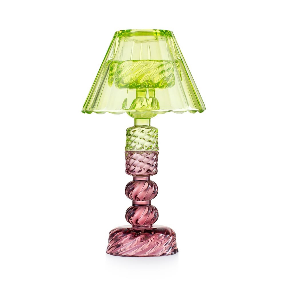 EMÒ ITALIA Candeliere con Paralume Lilla 24cm Verde Chiaro