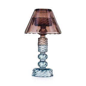 Candeliere con paralume Emò Italia in vetro color fango 24 cm