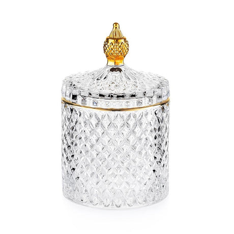 EMÒ ITALIA Scatola Portabonbon 10,5x17cm Trasparente Oro Vetro