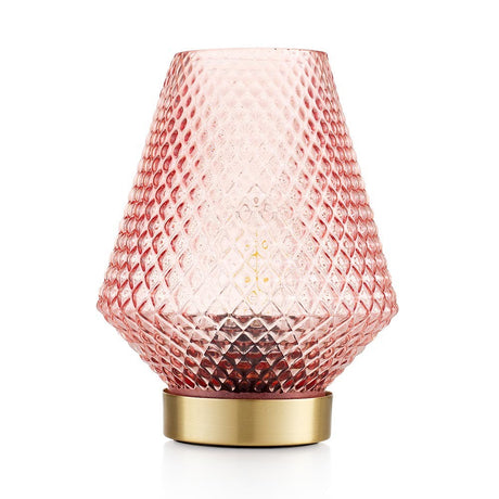 EMÒ ITALIA Marrakesh Lanterna Lampada da Tavolo 17cm Cipria Vetro