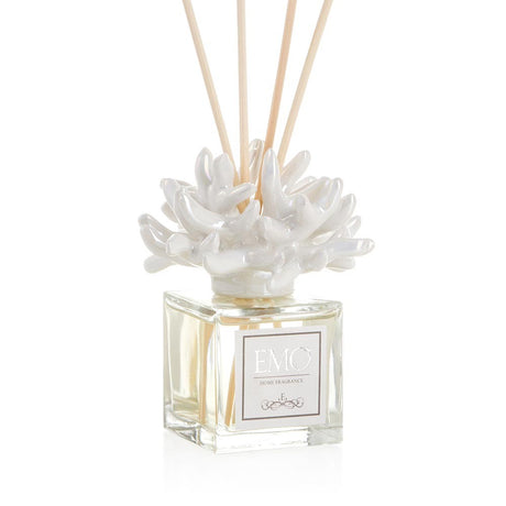 EMÒ ITALIA Fondali Diffusore per Ambienti con Bastoncini Corallo 100ml Bianco