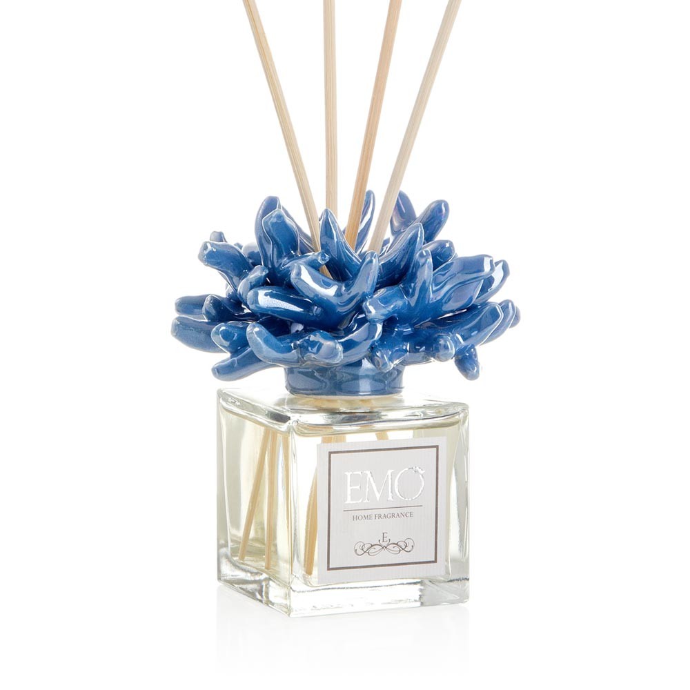 EMÒ ITALIA Fondali Diffusore per Ambienti con Bastoncini Corallo 100ml Blu