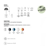 KARTELL Pumo Lamp Lampada da Tavolo Nero Fumè 43x20cm PMMA