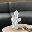 BONGELLI PREZIOSI Scultura Abbraccio 29cm Base Oro Marmorino