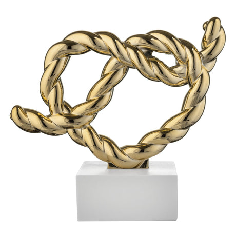 BONGELLI PREZIOSI Nodo Cuore Base Bianca Oro 13x15cm Marmorino