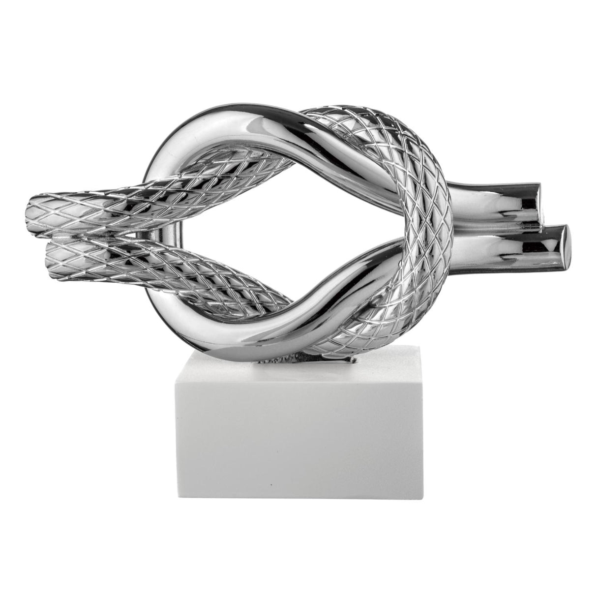 BONGELLI PREZIOSI Nodo Mare Base Bianca Argento 15x12cm Marmorino