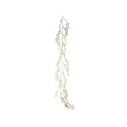 BIANCHI DINO Ghirlanda Pungitopo Oro Decorazione Addobbo Perle 158cm Natale
