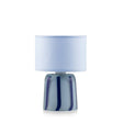 EMÒ ITALIA Rayon Lampada da Tavolo in Vetro 13x20cm Paralume e Base Blu
