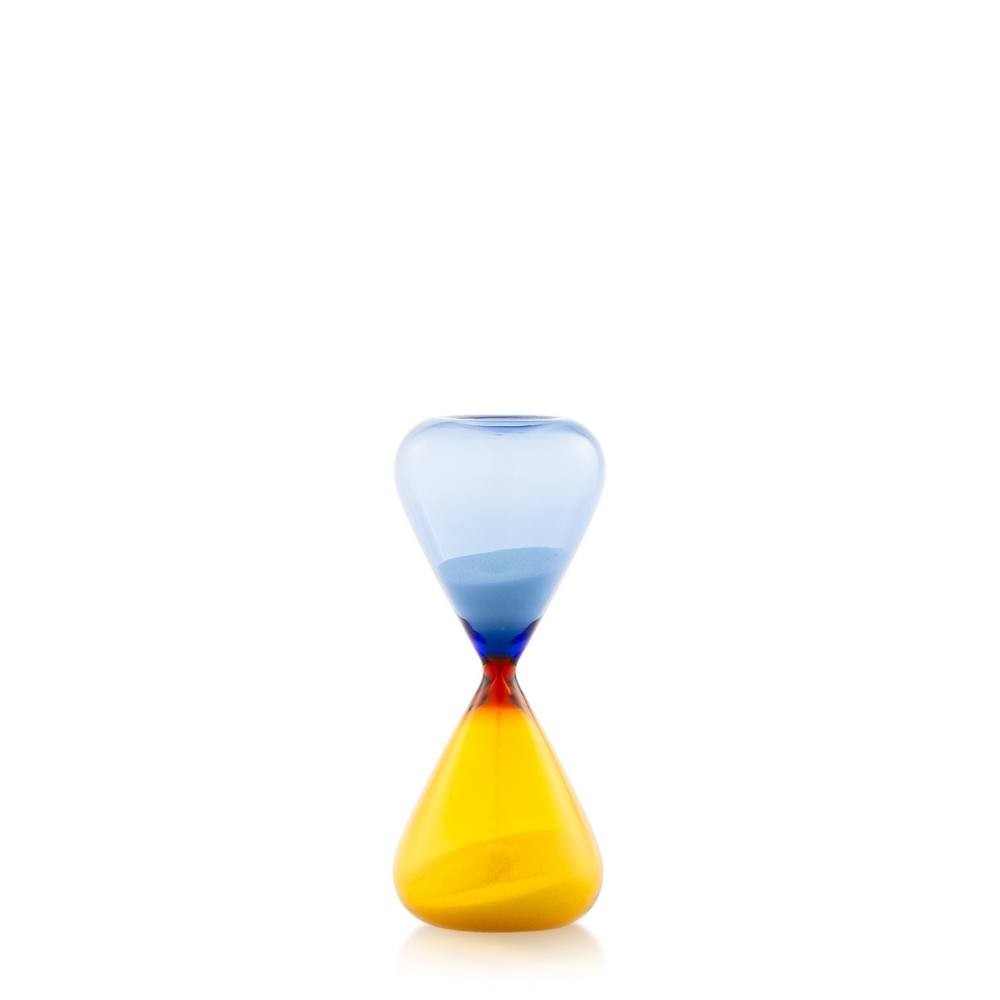 EMÒ ITALIA Momentum Clessidra 7x17cm Ocra Blu Vetro